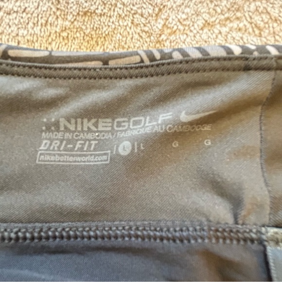 Nike black grey golf skort Dri-Fit Tour Performance ruffle pockets Size L - Picture 10 of 11